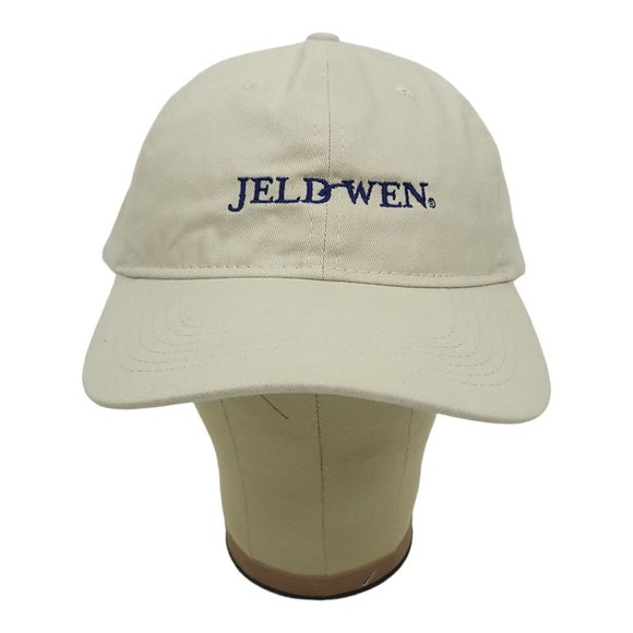 Jeld Wen Khaki Beige Cotton Tuck Strap Cap Trucker Baseball Hat Windows Doors - Picture 7 of 12
